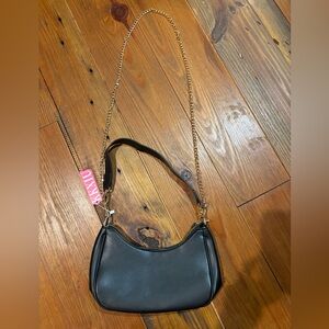 KAXIDU Black Shoulder Bag with Gold Chain Strap